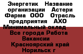 Энергетик › Название организации ­ Астери-Фарма, ООО › Отрасль предприятия ­ АХО › Минимальный оклад ­ 1 - Все города Работа » Вакансии   . Красноярский край,Норильск г.